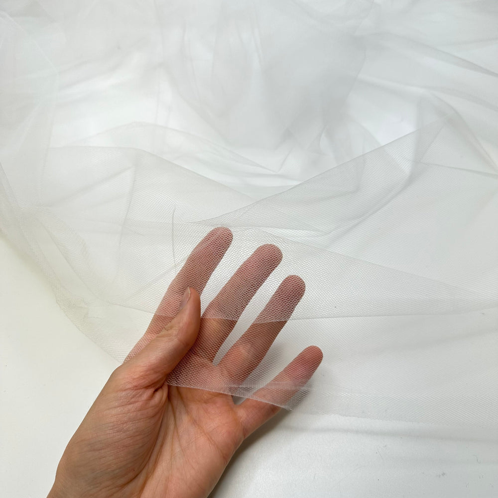 Baking First Day Back Cakes - Tulle Poly Woven - White - 3.9M Bundle