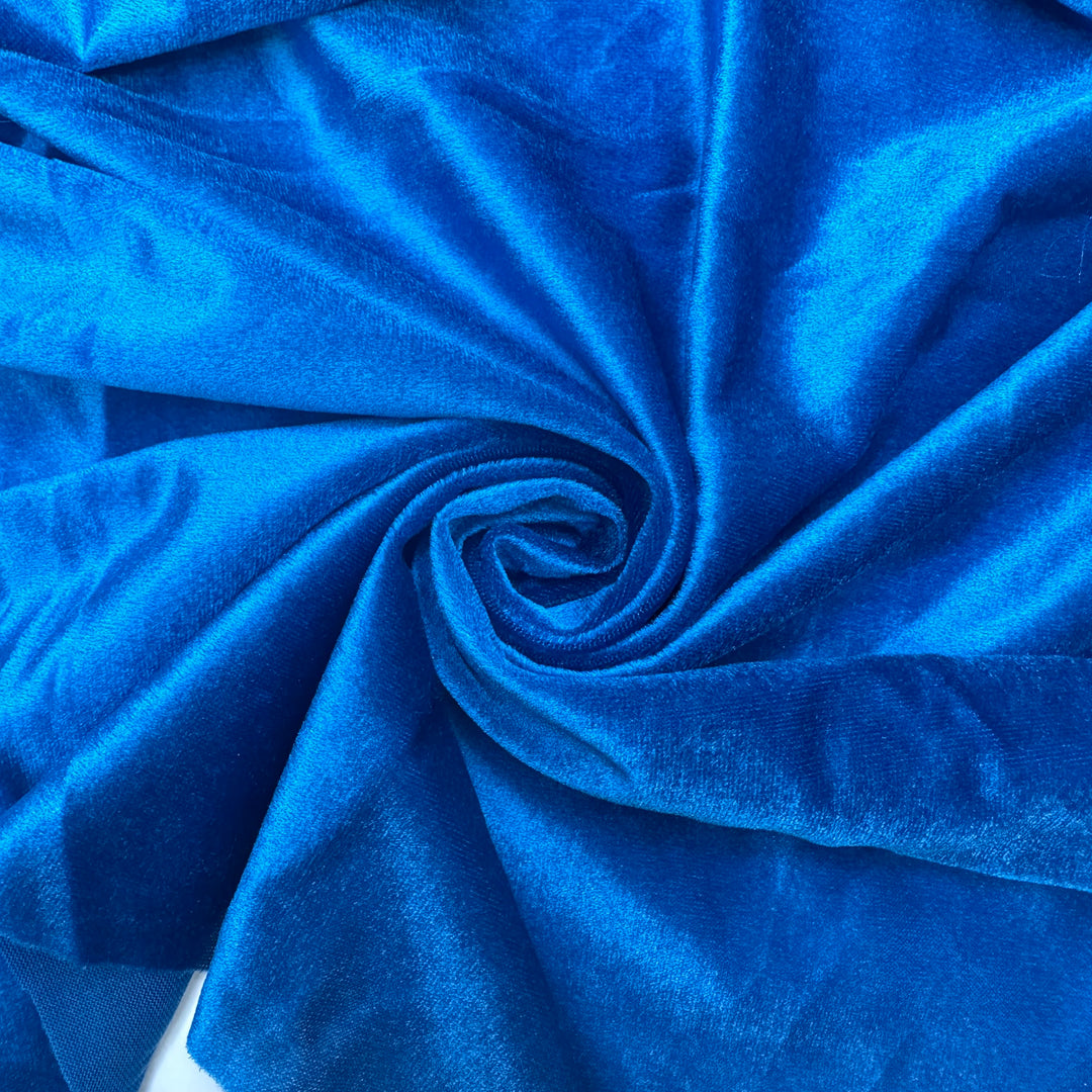 Captain Of The Swim Team - Knitted Velour Polyester Blend Knit - Light Blue - 1.5M Bundle