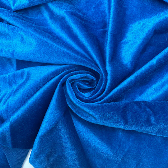 Captain Of The Swim Team - Knitted Velour Polyester Blend Knit - Light Blue - 1.5M Bundle