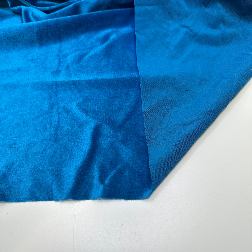 Captain Of The Swim Team - Knitted Velour Polyester Blend Knit - Light Blue - 1.5M Bundle