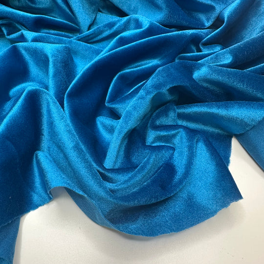 Captain Of The Swim Team - Knitted Velour Polyester Blend Knit - Light Blue - 1.5M Bundle