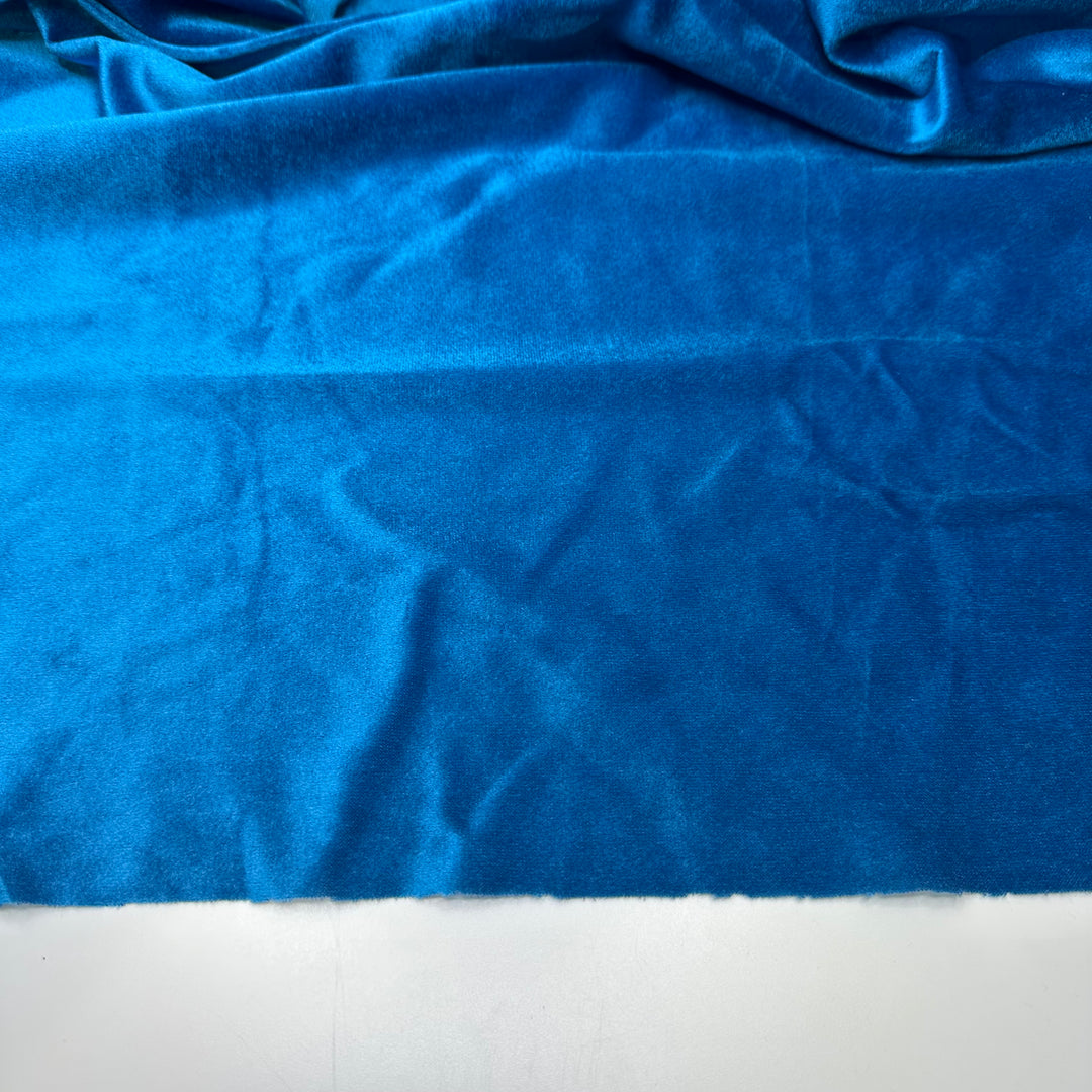 Captain Of The Swim Team - Knitted Velour Polyester Blend Knit - Light Blue - 1.5M Bundle