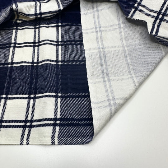 Matching Stationary - Corduroy Cotton Blend Woven - Navy/White - 1.1M Bundle