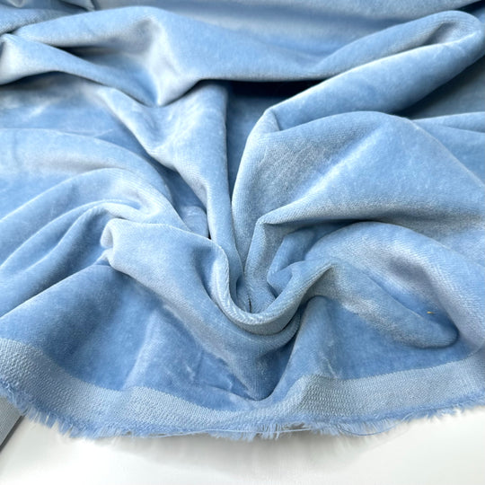 Upgraded Teachers Room - Velvet Cotton Blend Woven - Light Blue - Bundles