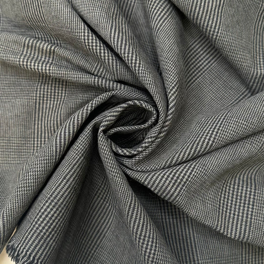 Fitting In - Brushed Twill Weave Cotton/Poly Woven - Black/Grey Plaid - 1.65M Bundle