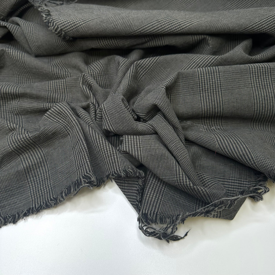 Fitting In - Brushed Twill Weave Cotton/Poly Woven - Black/Grey Plaid - 1.65M Bundle