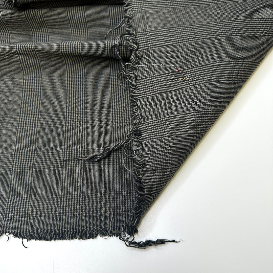 Fitting In - Brushed Twill Weave Cotton/Poly Woven - Black/Grey Plaid - 1.65M Bundle