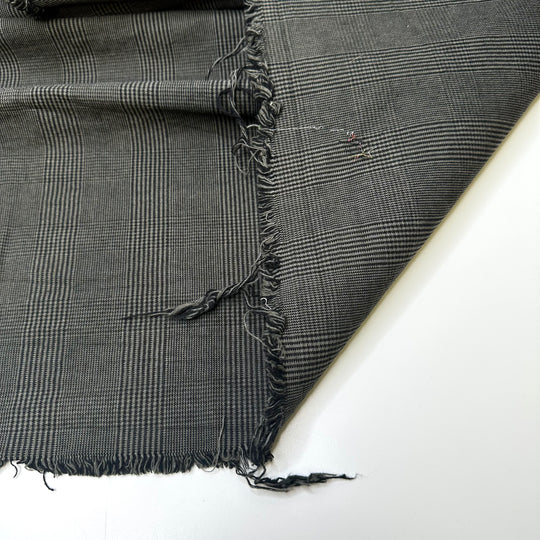 Fitting In - Brushed Twill Weave Cotton/Poly Woven - Black/Grey Plaid - 1.65M Bundle