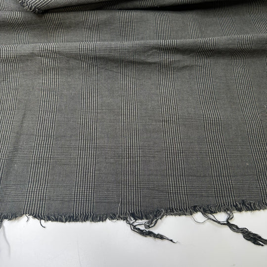 Fitting In - Brushed Twill Weave Cotton/Poly Woven - Black/Grey Plaid - 1.65M Bundle
