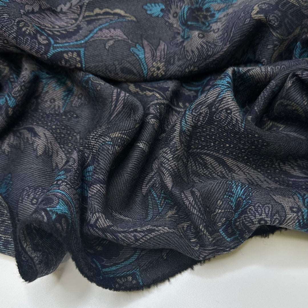 Pash-ionably Done - Twill Weave Cashmere Blend Woven - Grey Multi Paisley - 2.8M Bundle