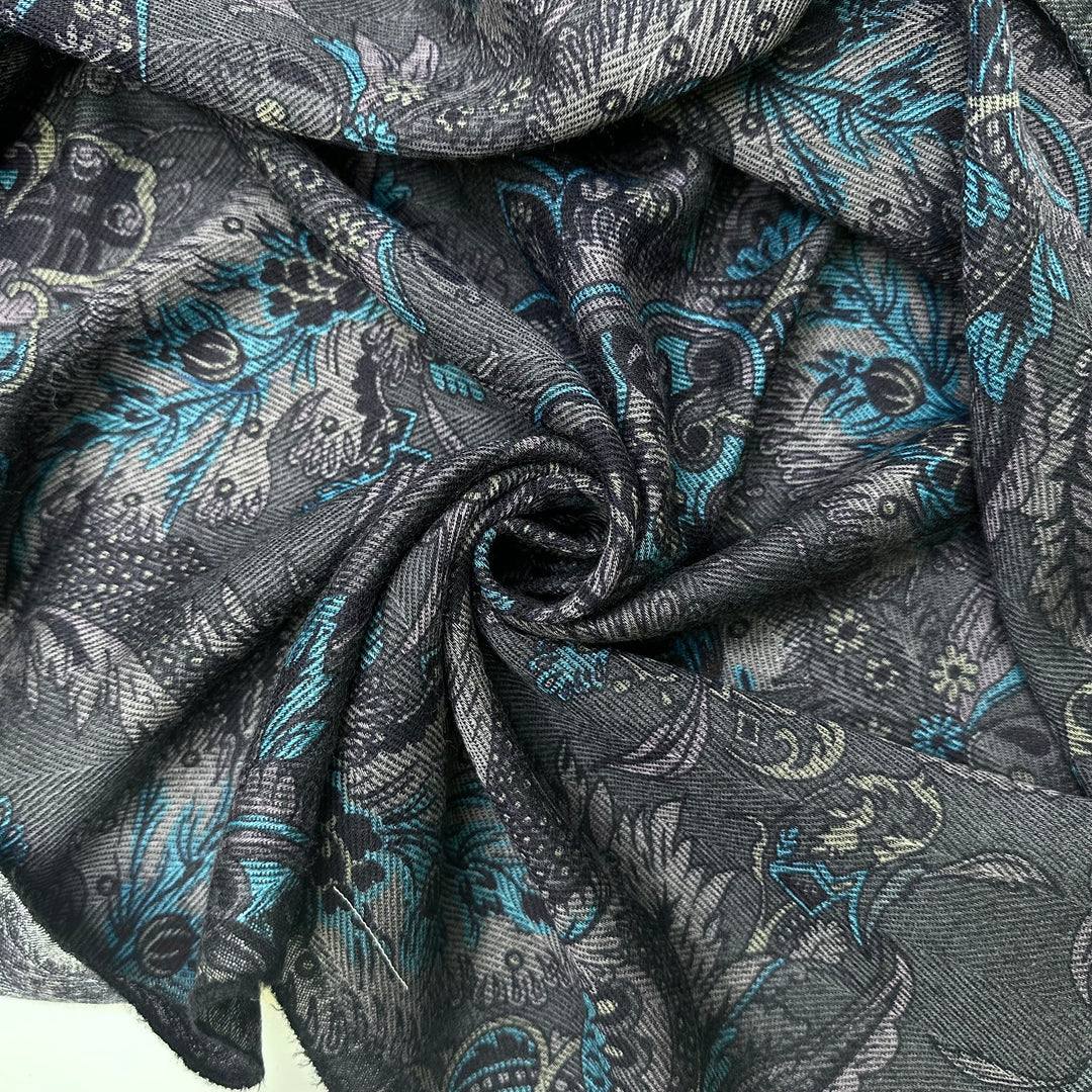 Pash-ionably Done - Twill Weave Cashmere Blend Woven - Grey Multi Paisley - 2.8M Bundle