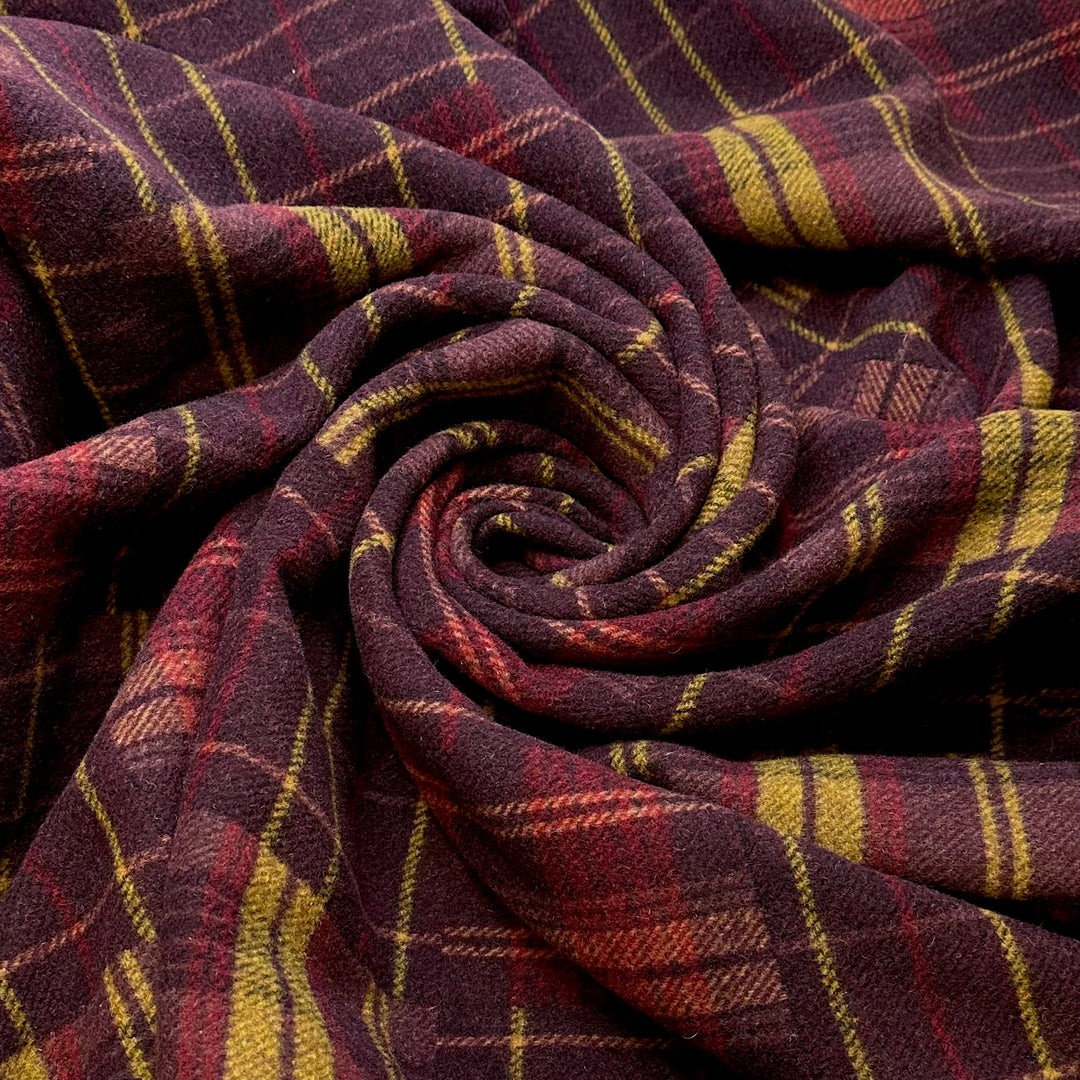 Signing Up For Classes - Wool Woven - Burgundy Multi Plaid - 3M Bundle