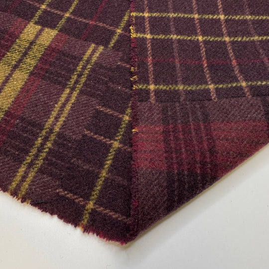 Signing Up For Classes - Wool Woven - Burgundy Multi Plaid - 3M Bundle