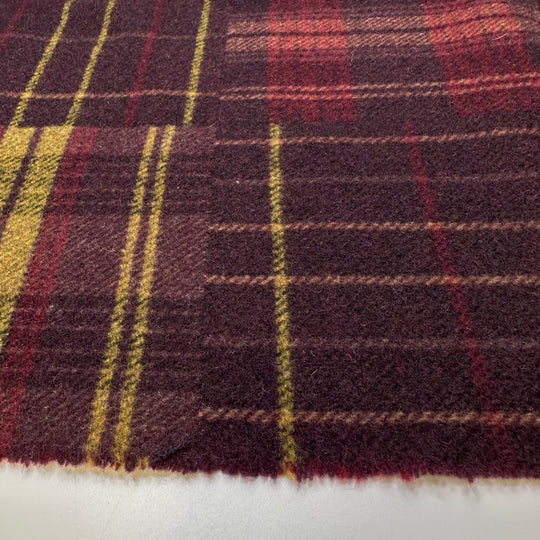 Signing Up For Classes - Wool Woven - Burgundy Multi Plaid - 3M Bundle