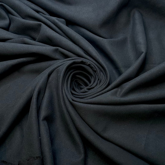 Being Able To Work From Home In Peace - Brushed Moleskin Cotton Woven - Black - 2.4M Bundle
