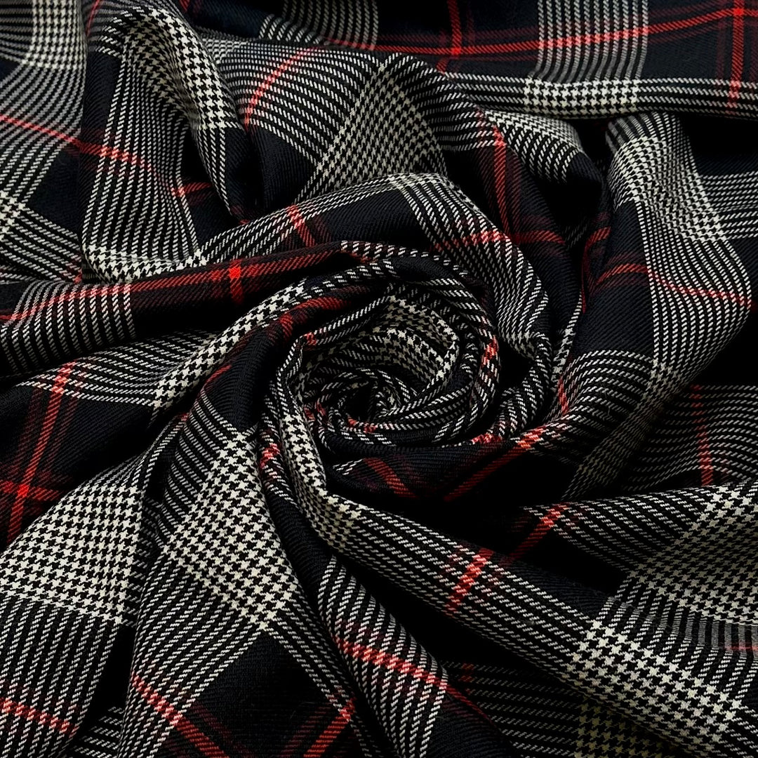 Back To School Sales - Wool Woven - Black Multi Plaid - 1.55M Bundle