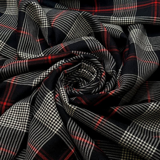 Back To School Sales - Wool Woven - Black Multi Plaid - 1.55M Bundle