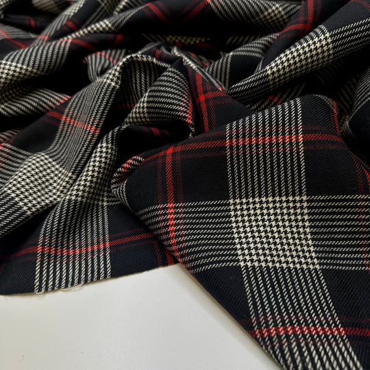 Back To School Sales - Wool Woven - Black Multi Plaid - 1.55M Bundle