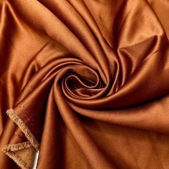 My 2 In 1 Outfit - Satin, Faux-suede Double Cloth Weave Polyester Blend Woven - Brown - 1M Bundle