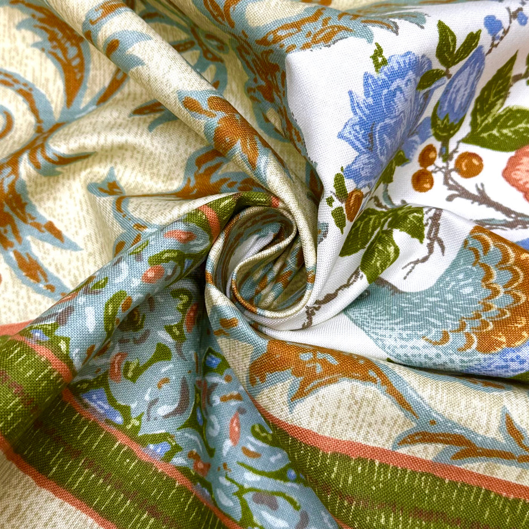 Time For A Ball - Pre-shrunk Cotton Woven - Multi Floral Border - Bundles