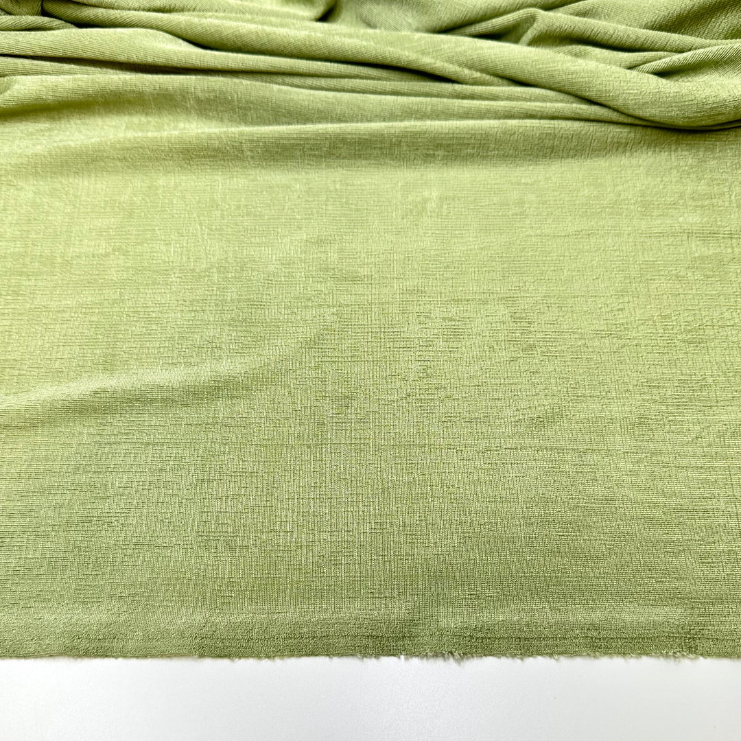 Sitting In The Grass Enjoying The Tunes - Rib Knit Poly/Spandex Knit - Light Green - 1M Bundle