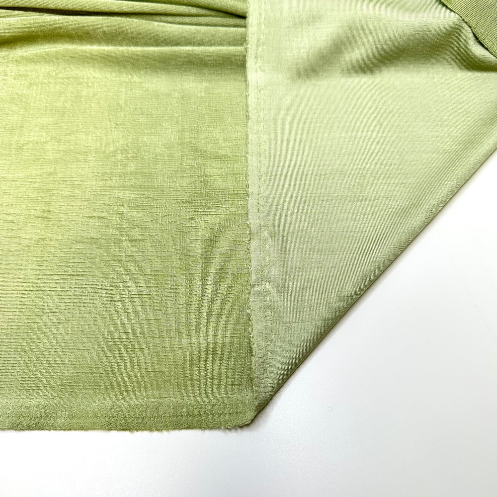 Sitting In The Grass Enjoying The Tunes - Rib Knit Poly/Spandex Knit - Light Green - 1M Bundle
