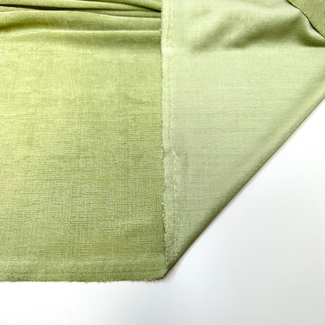 Sitting In The Grass Enjoying The Tunes - Rib Knit Poly/Spandex Knit - Light Green - 1M Bundle