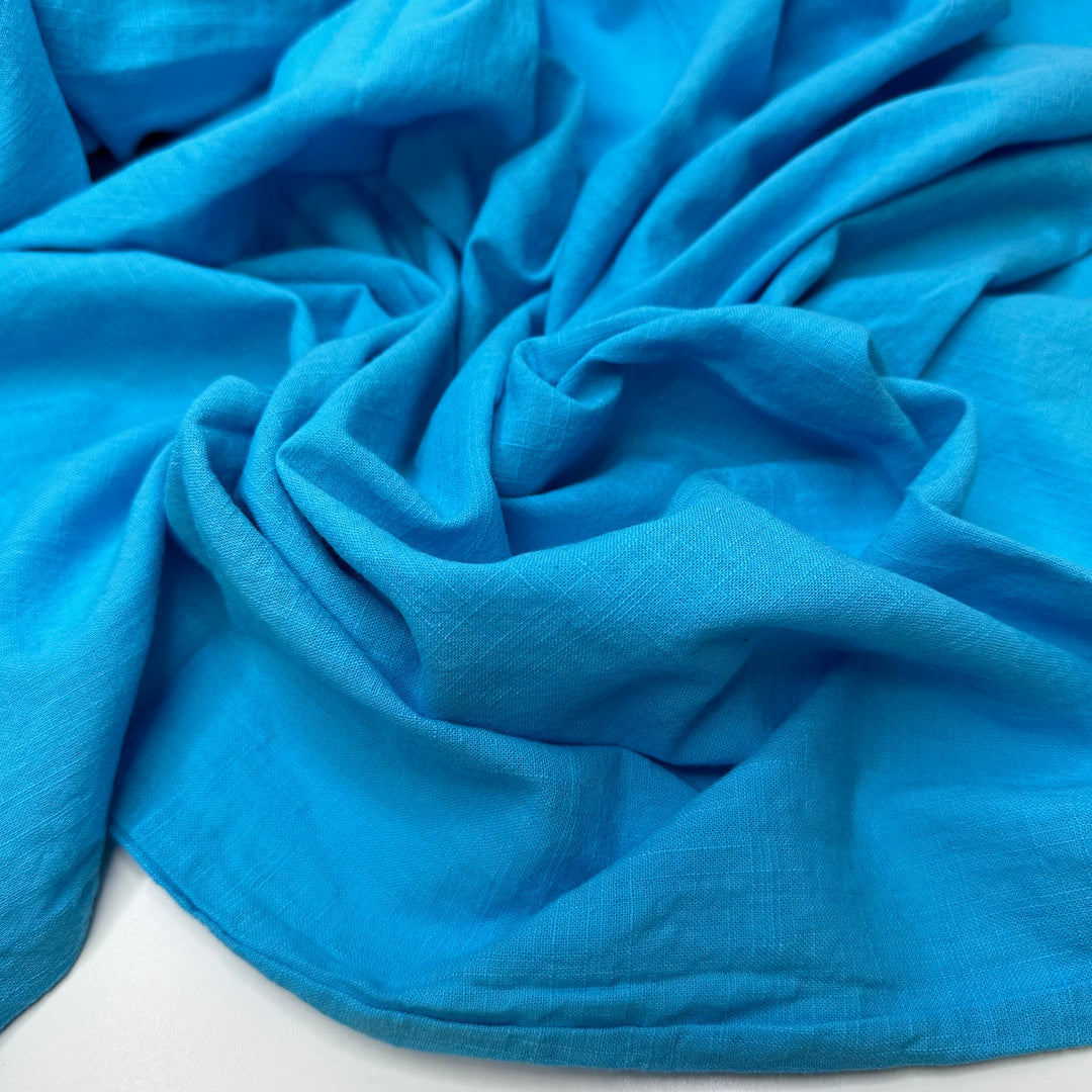 Beach Concerts - Slub In The Weave Cotton Woven - Light Blue - 2M Bundle