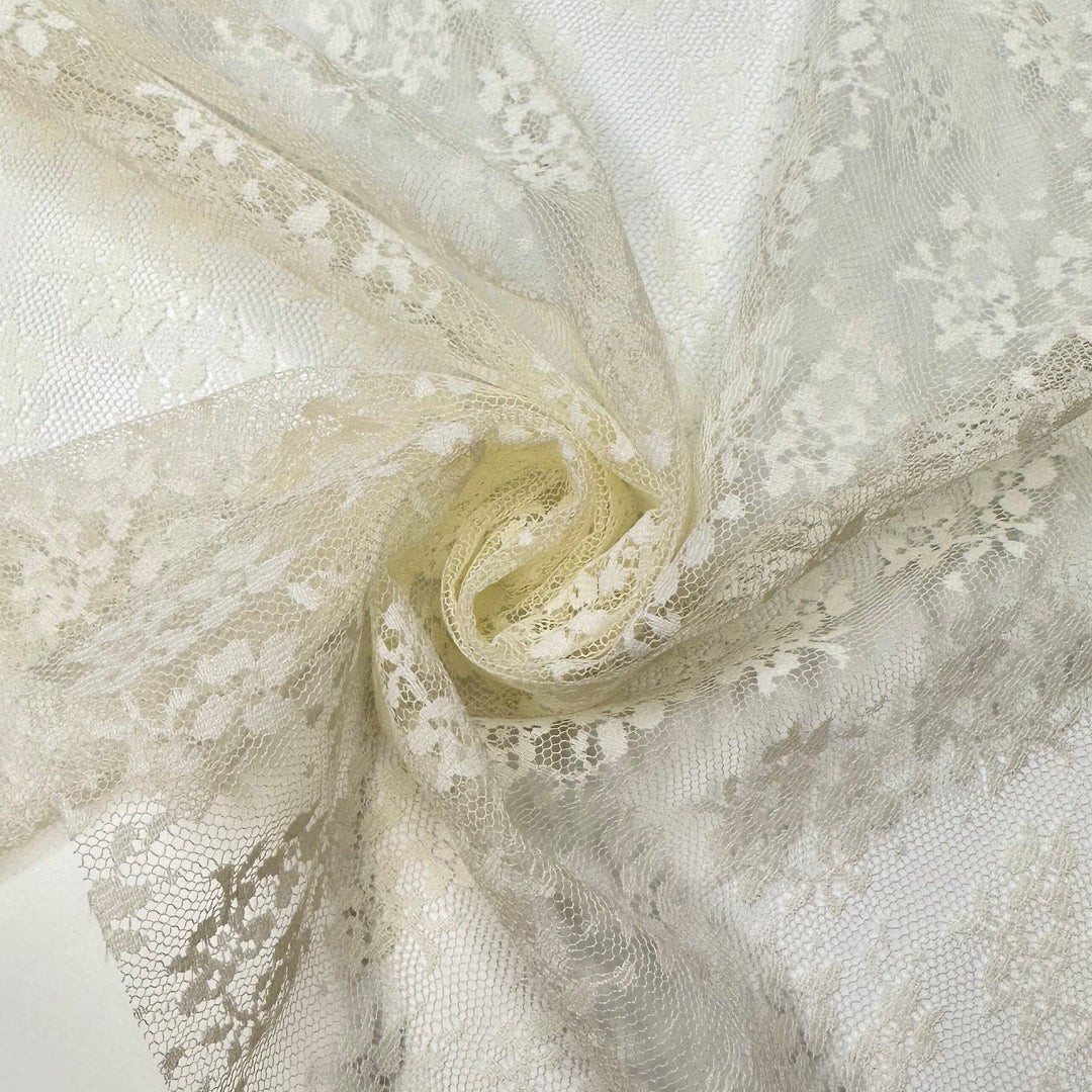Going Out With The Girls - Lace Poly Woven - White Floral - 0.9M Bundle