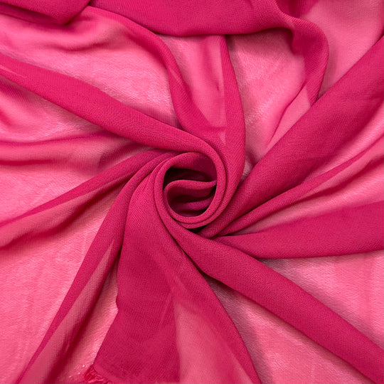 Lollapalooz-ing - Chiffon Polyester Blend Woven - Red/Raspberry - 1.6M Bundle