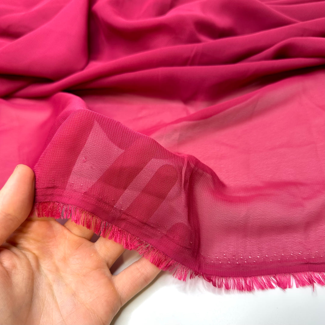Lollapalooz-ing - Chiffon Polyester Blend Woven - Red/Raspberry - 1.6M Bundle