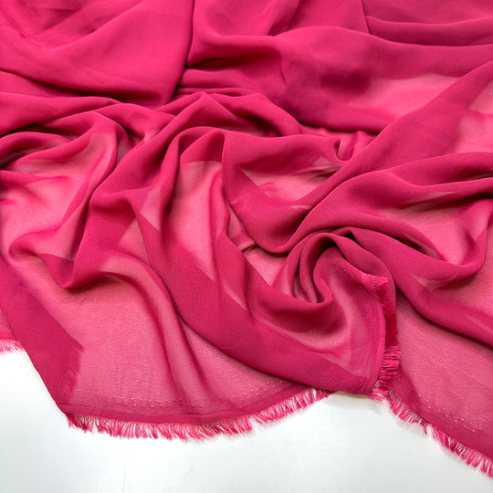 Lollapalooz-ing - Chiffon Polyester Blend Woven - Red/Raspberry - 1.6M Bundle