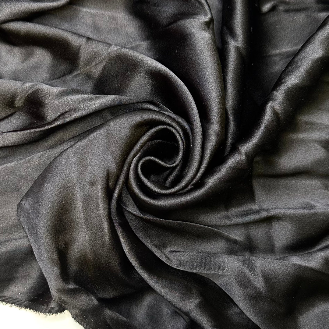 Music To My Ears - Sateen Polyester Blend Woven - Black - 1M Bundle