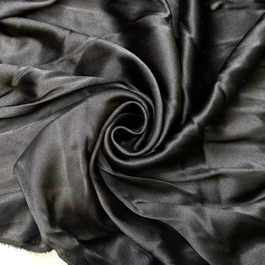 Music To My Ears - Sateen Polyester Blend Woven - Black - 1M Bundle