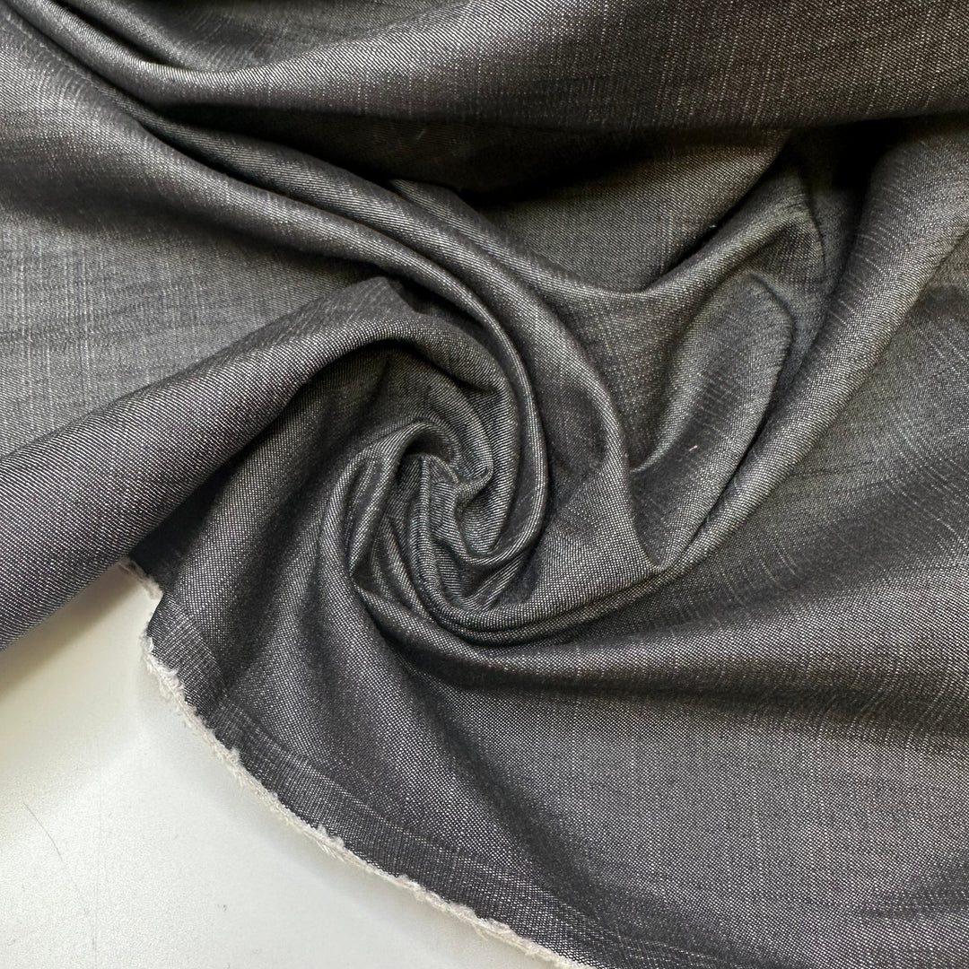 Business In The Front - Tencel/Linen Woven - Dark Grey - 2M Bundle