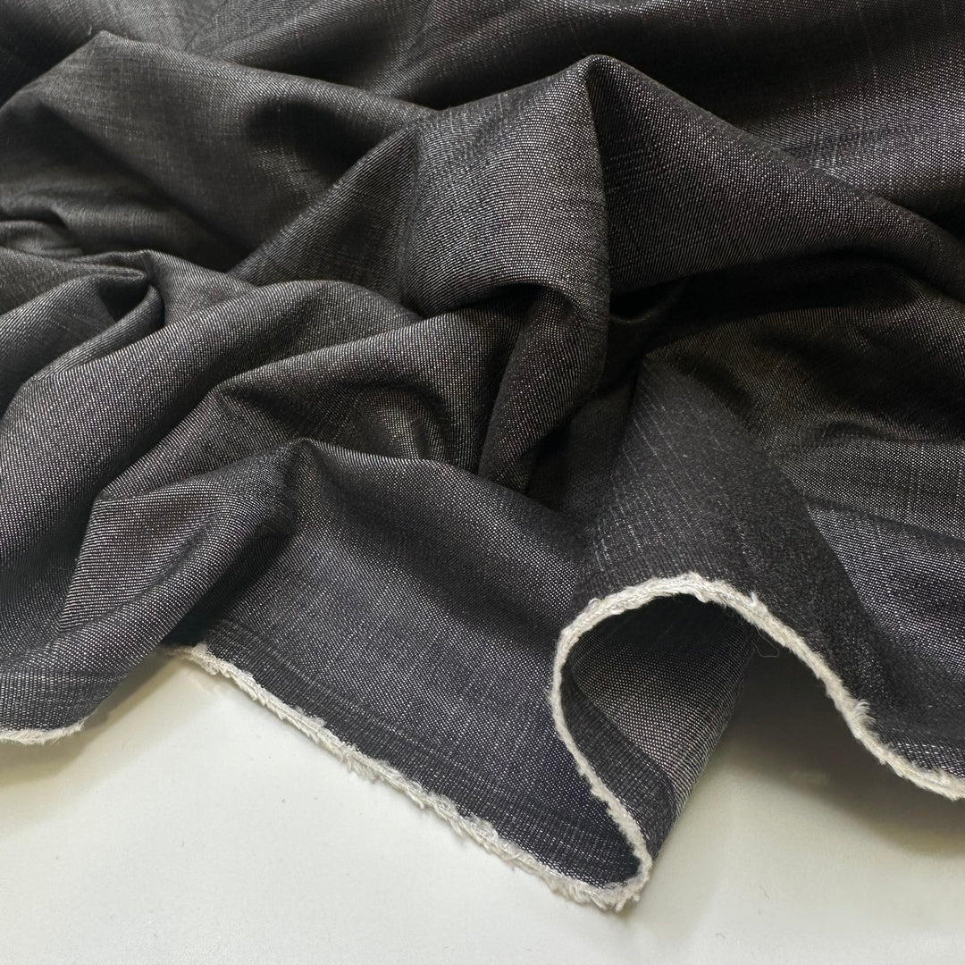 Business In The Front - Tencel/Linen Woven - Dark Grey - 2M Bundle