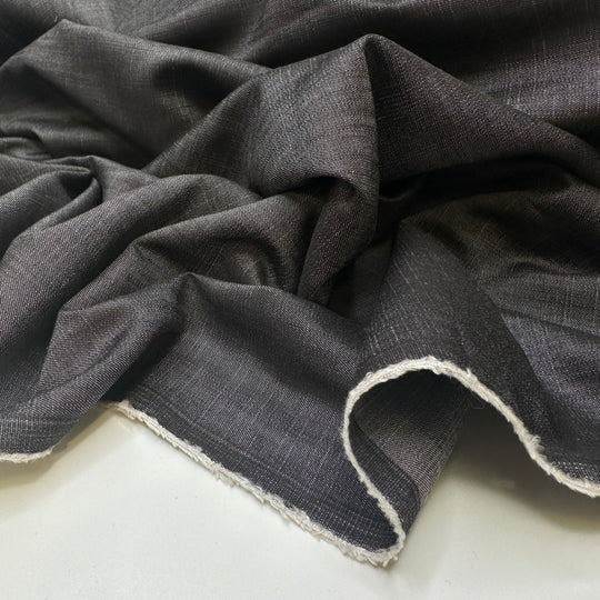 Business In The Front - Tencel/Linen Woven - Dark Grey - 2M Bundle