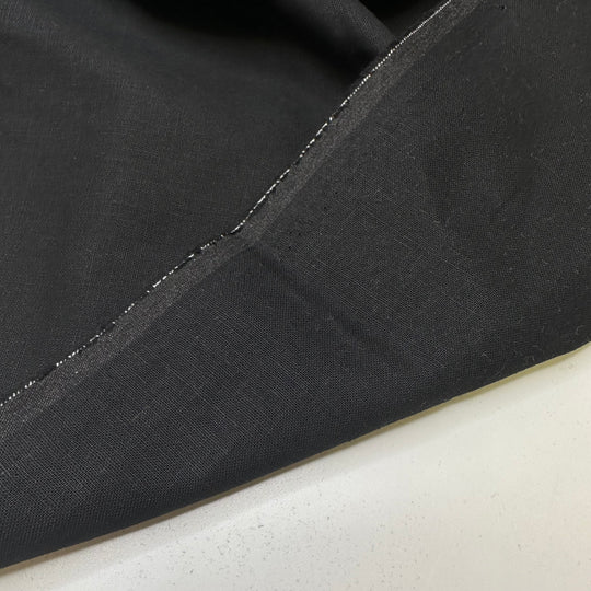 Pitch Black - Linen Woven - Black - 2.45M Bundle