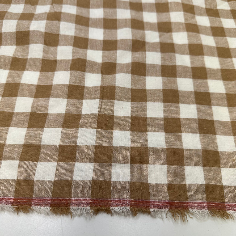 Tisk It A Task It - Linen Woven - Beige/White Plaid - 1.35M Bundle