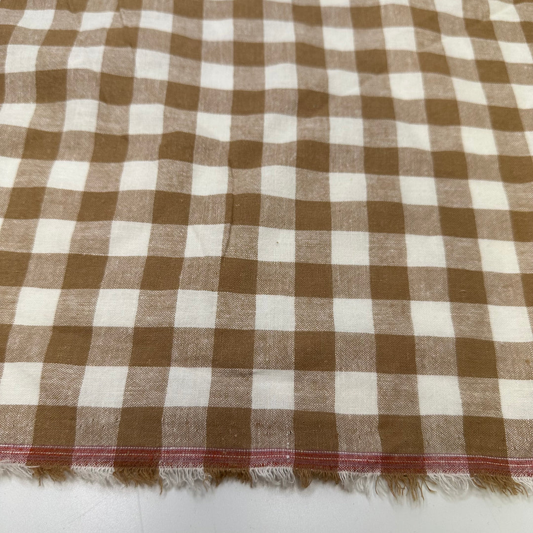 Tisk It A Task It - Linen Woven - Beige/White Plaid - 1.35M Bundle