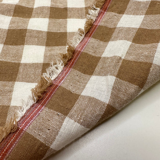 Tisk It A Task It - Linen Woven - Beige/White Plaid - 1.35M Bundle