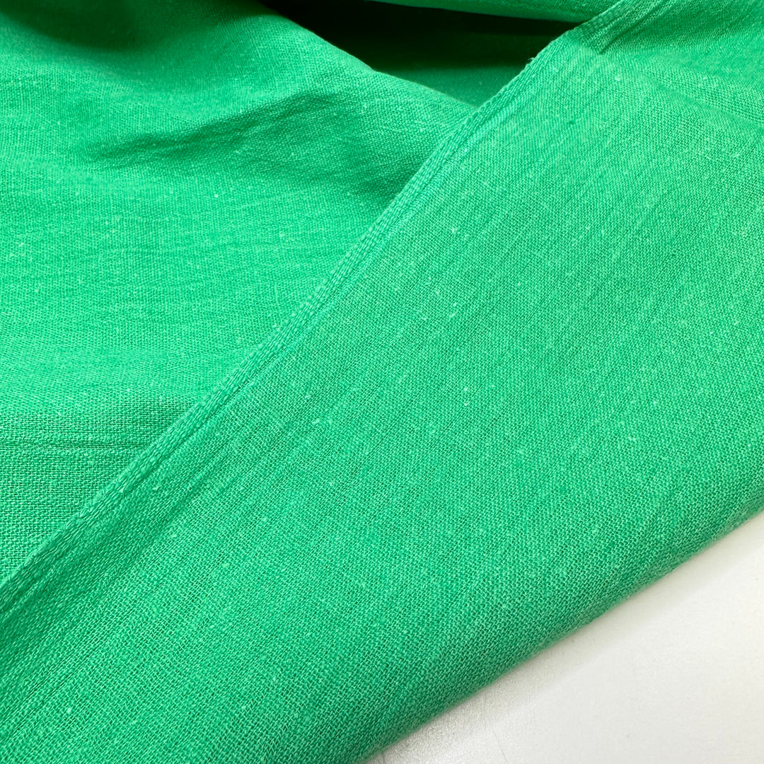Grass Is Greener - Crinkle Cotton/Linen Woven - Green - 3M Bundle