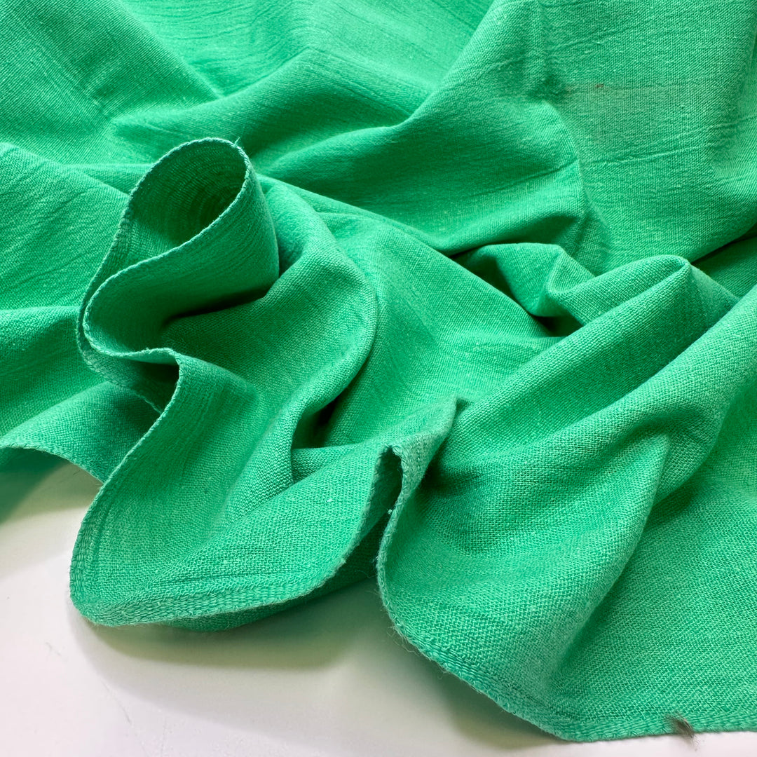 Grass Is Greener - Crinkle Cotton/Linen Woven - Green - 3M Bundle