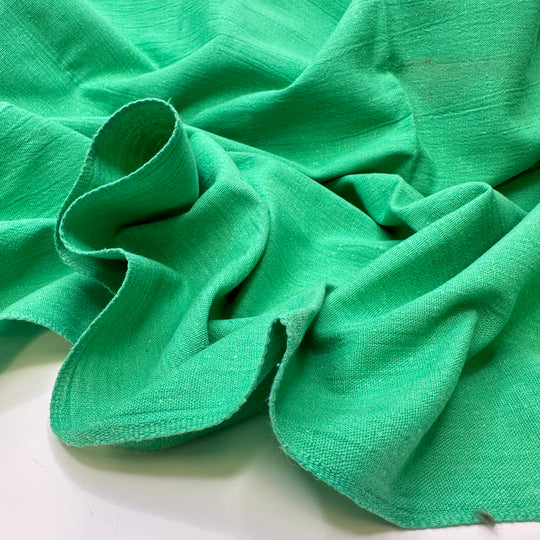 Grass Is Greener - Crinkle Cotton/Linen Woven - Green - 3M Bundle