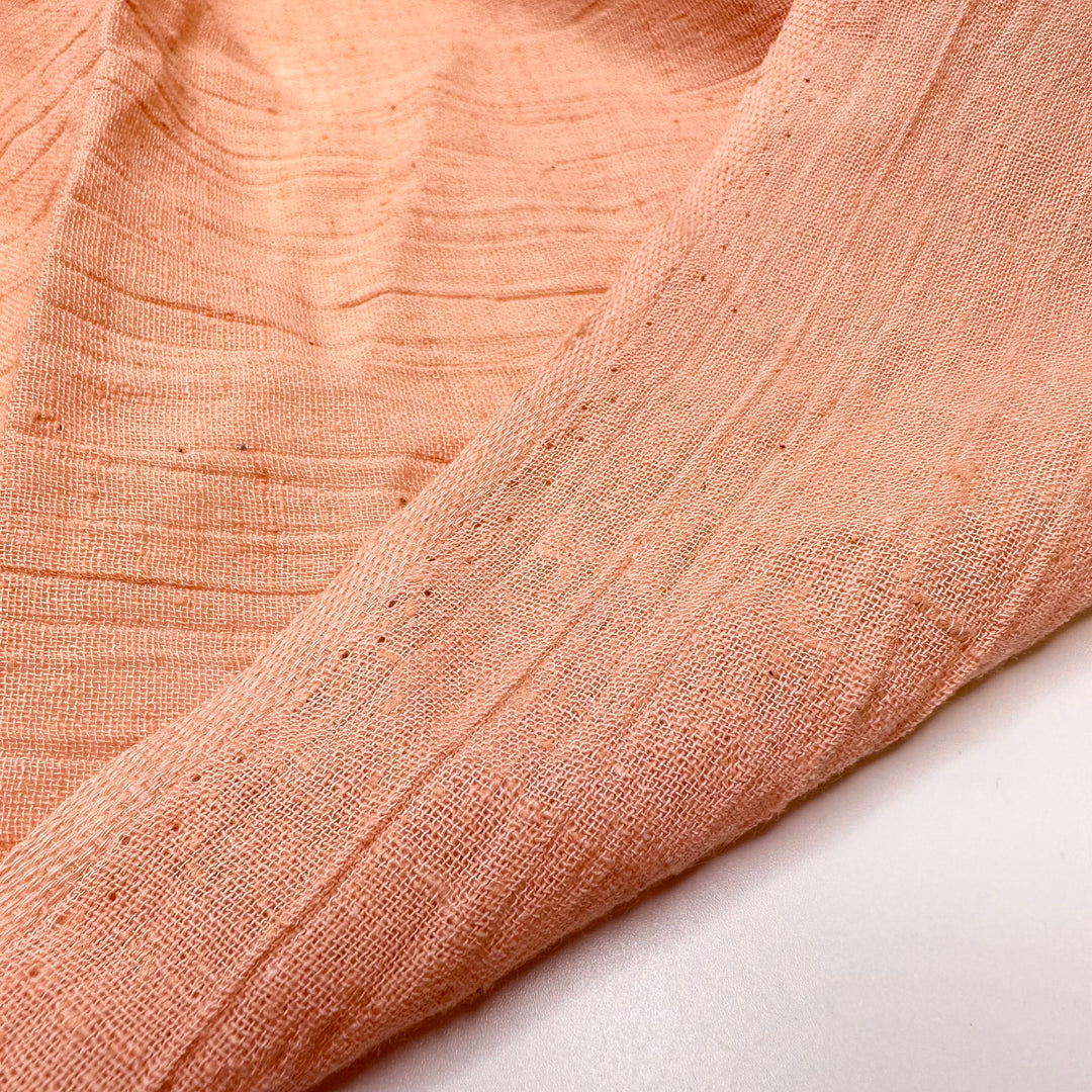 Peaches And Cream - Crinkle Gauze Linen/Cotton Woven - Light Peach - 2.3M Bundle