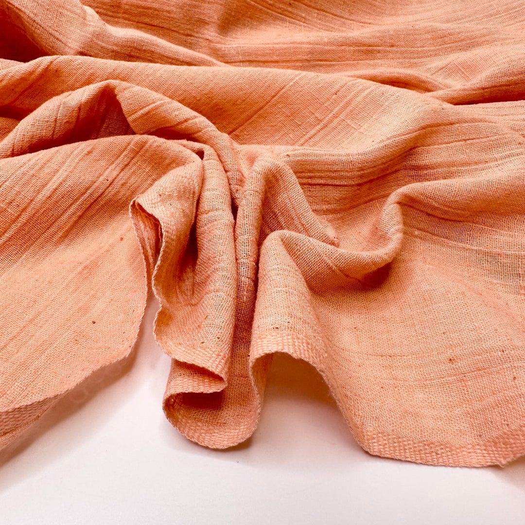 Peaches And Cream - Crinkle Gauze Linen/Cotton Woven - Light Peach - 2.3M Bundle