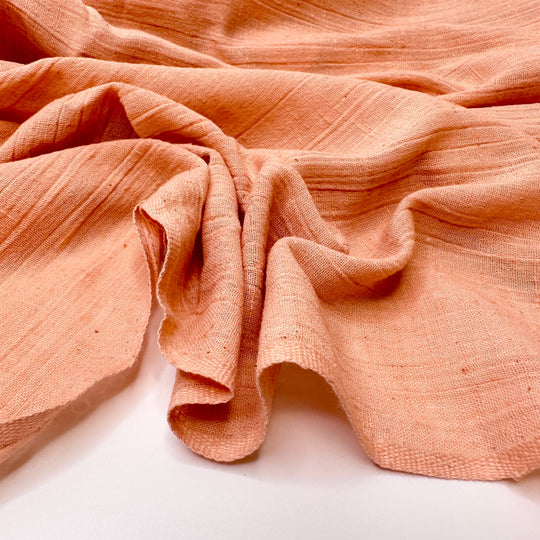 Peaches And Cream - Crinkle Gauze Linen/Cotton Woven - Light Peach - 2.3M Bundle