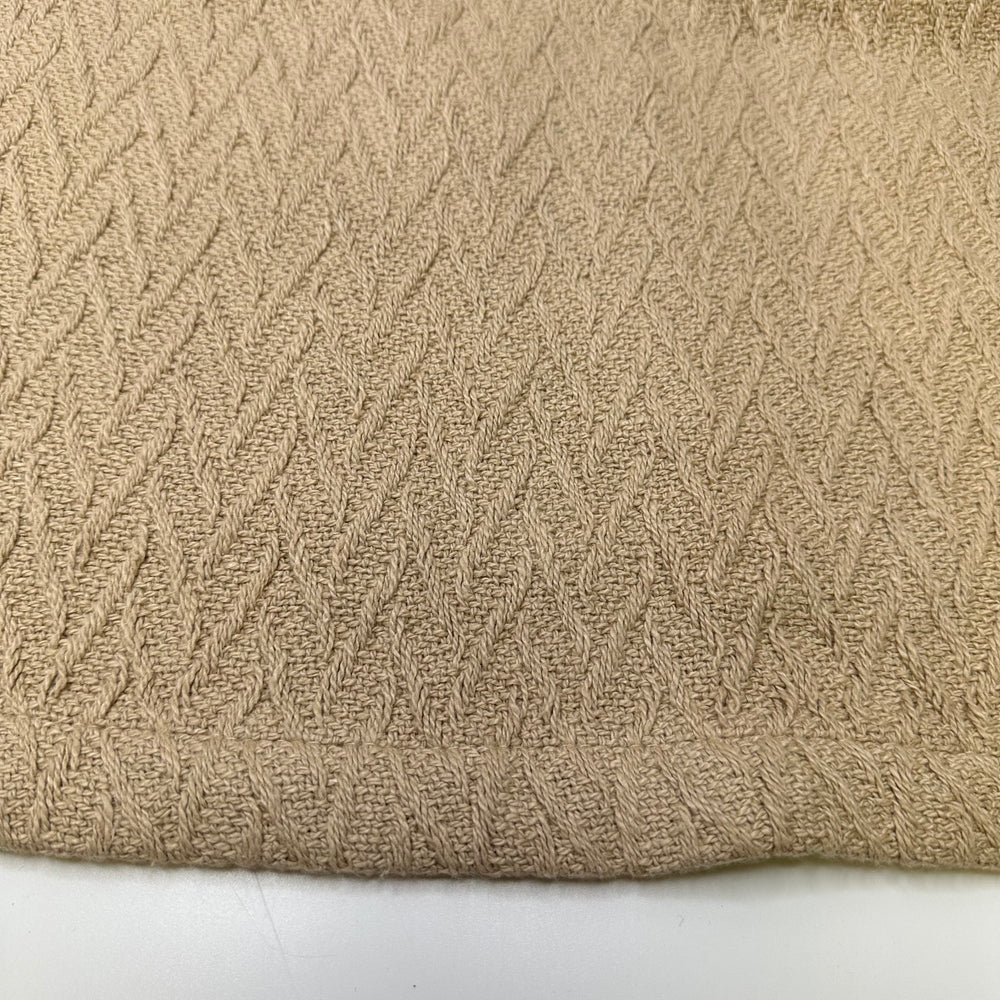 Blanket On The Grass - Cable Knit Cotton Knit - Light Beige - 2.45M Bundle