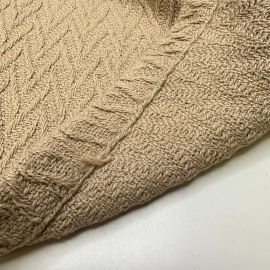 Blanket On The Grass - Cable Knit Cotton Knit - Light Beige - 2.45M Bundle