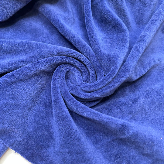 Blue Rodeo - Knitted Velour Cotton Knit - Dark Blue - 2.6M Bundle